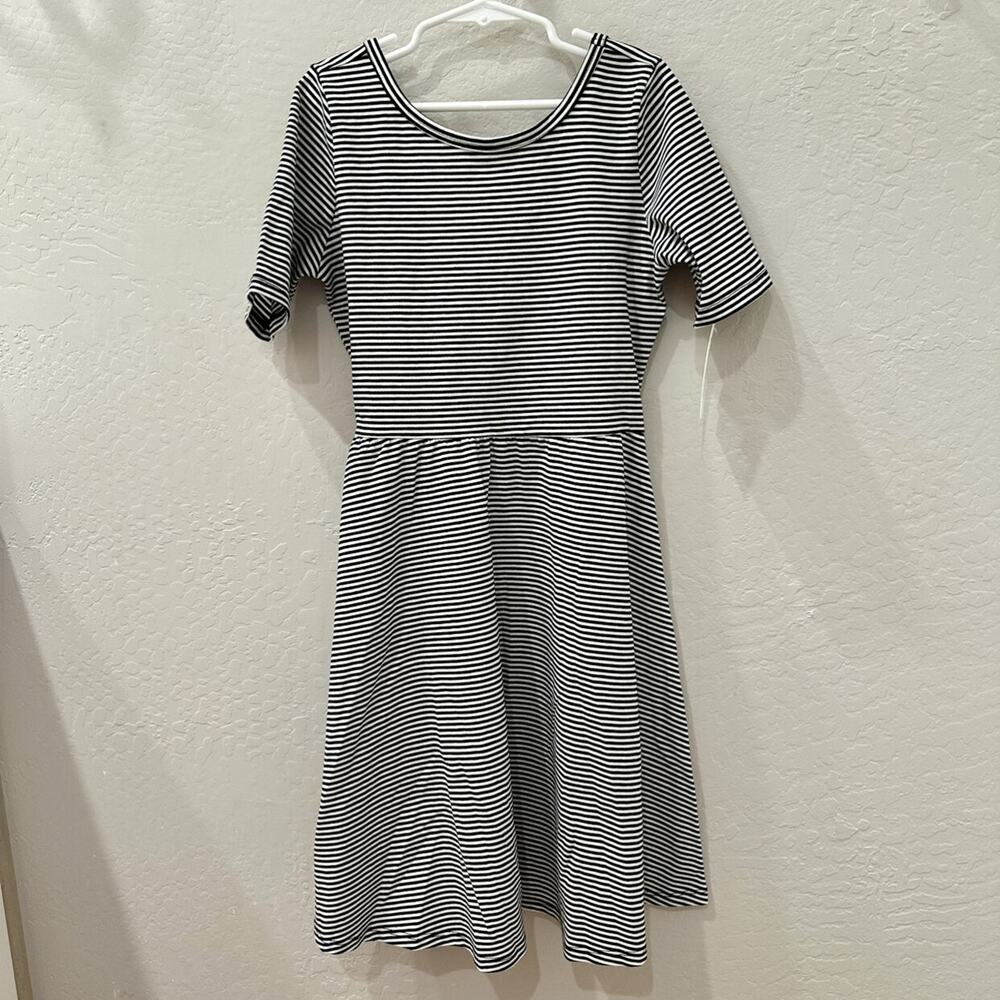 NWT Nordstrom Black & White Stripe Twirl Dress